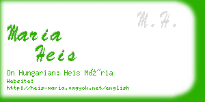 maria heis business card